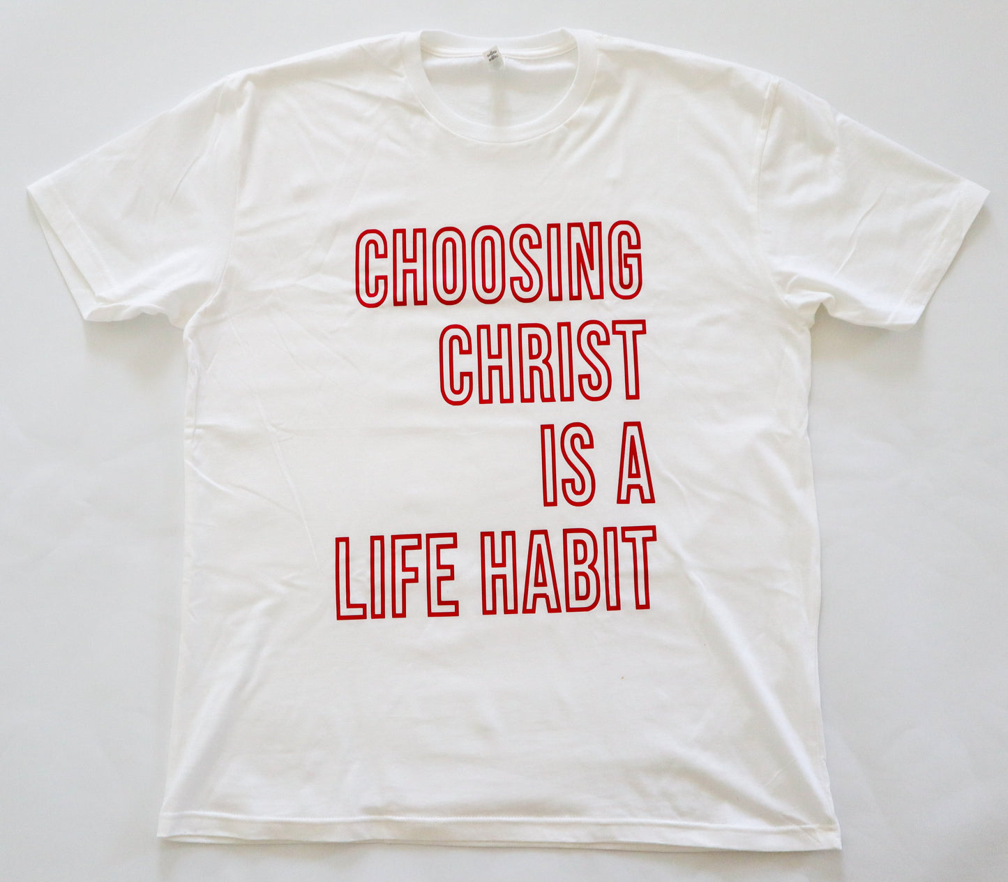 Life Habit Tee Red/White