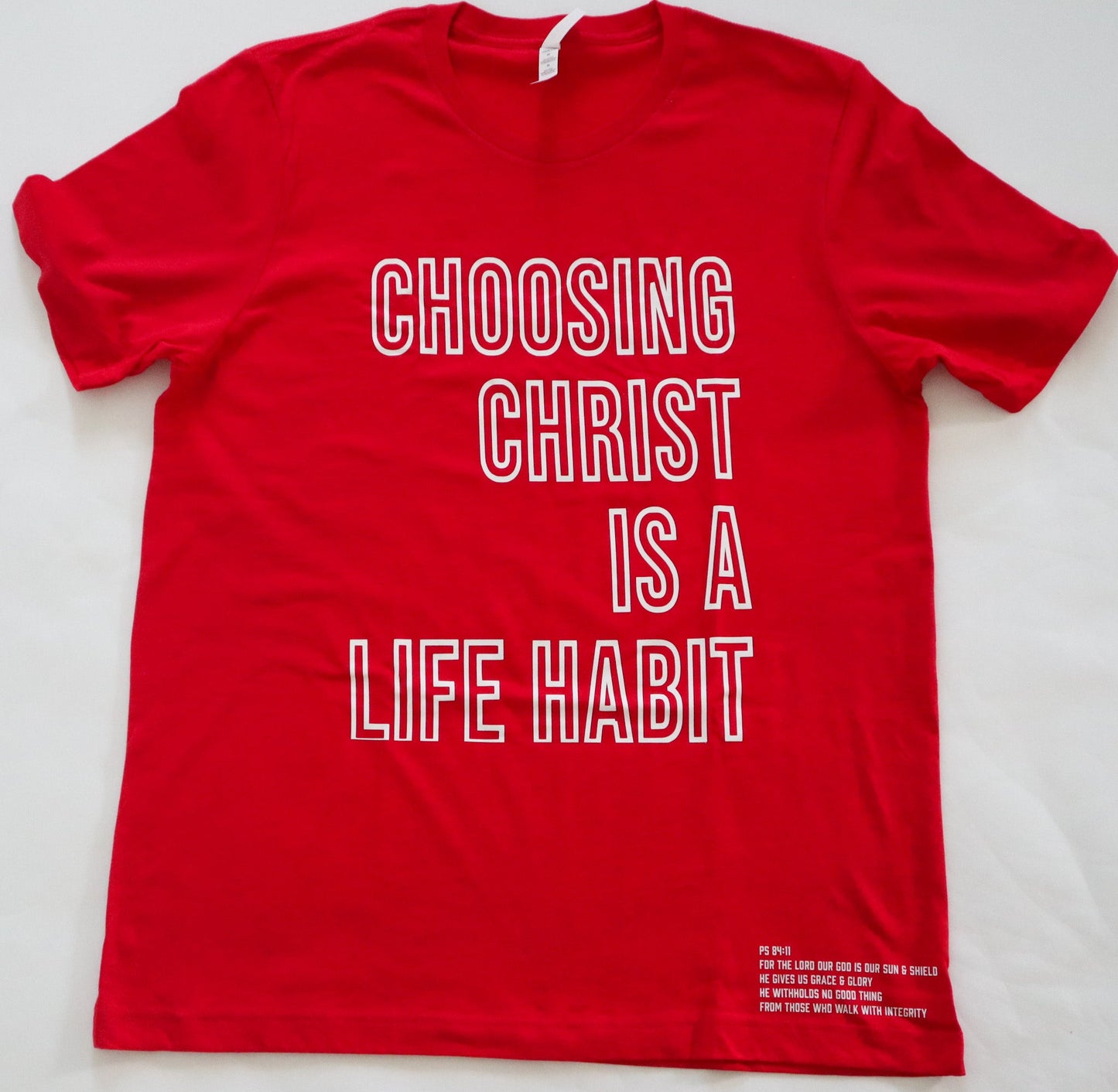 Life Habit Tee Red/White