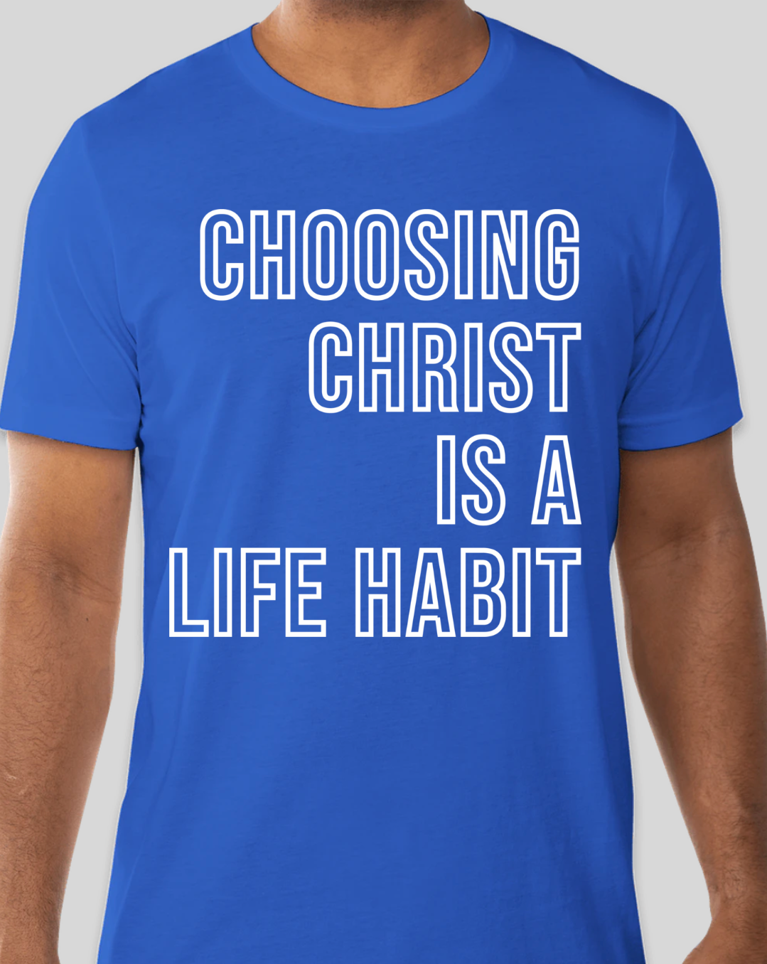 Life Habit Tee Royal Blue/White